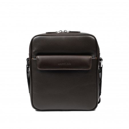 Bolso de hombre de hombro 303g 01 marrón oscuro