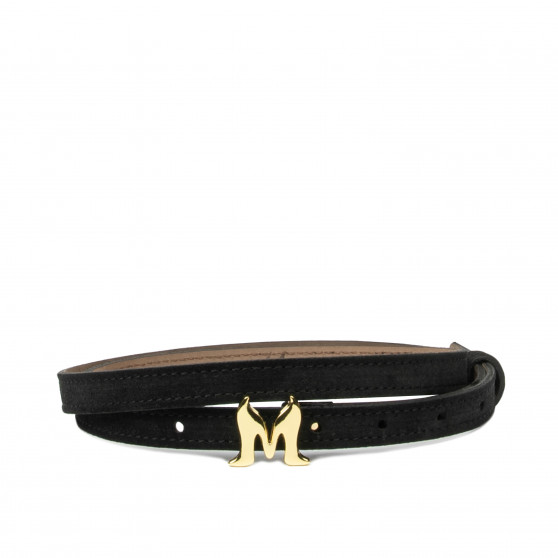 Cinturón de mujer 42mc negro ante