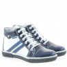 Botas para niños 3213 charol índigo+blanco
