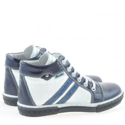 Botas para niños 3213 charol índigo+blanco