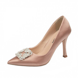 Zapatos elegantes de mujer 1339 satén nude