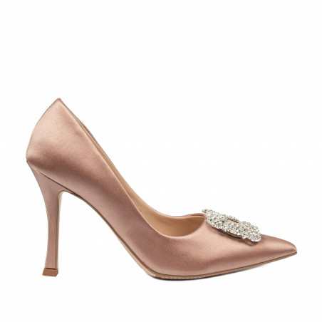 Zapatos elegantes de mujer 1339 satén nude
