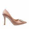 Zapatos elegantes de mujer 1339 satén nude