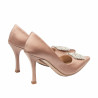 Zapatos elegantes de mujer 1339 satén nude