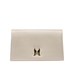 Bolso de hombro para dama 029g beige satinado