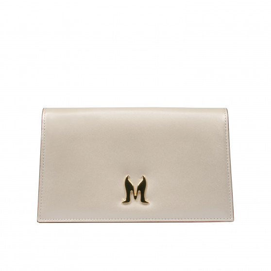 Bolso de hombro para dama 029g beige satinado