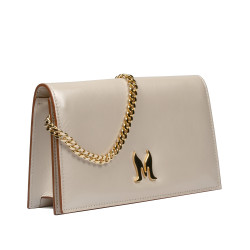 Bolso de hombro para dama 029g beige satinado