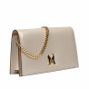 Bolso de hombro para dama 029g beige satinado