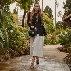 Sandalias de mujer 1317 negro terciopelo lifestyle