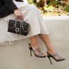 Sandalias de mujer 1317 negro terciopelo lifestyle