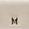 Bolso de hombro para dama 029g beige satinado