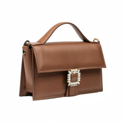 Bolso de mujer de mano 039g marrón coñac