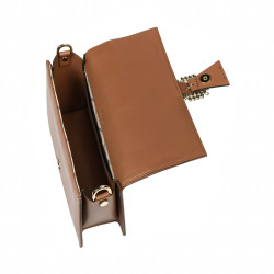 Bolso de mujer de mano 039g marrón coñac