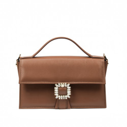 Bolso de mujer de mano 039g marrón coñac