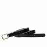 Cinturón de mujer 37-1m croco charol negro