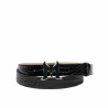 Cinturón de mujer 41-1m croco charol negro