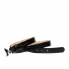 Cinturón de mujer 41-1m croco charol negro