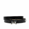 Cinturón de mujer 41-1m croco charol negro