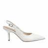 Sandalias de mujer 1353 satén blanco
