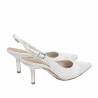 Sandalias de mujer 1353 satén blanco
