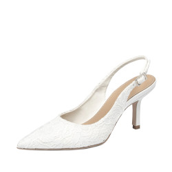 Sandalias de mujer 1353 satén blanco