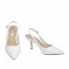 Sandalias de mujer 1353 satén blanco