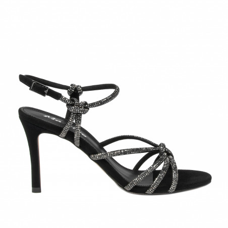 Sandalias de mujer 1342 negro ante
