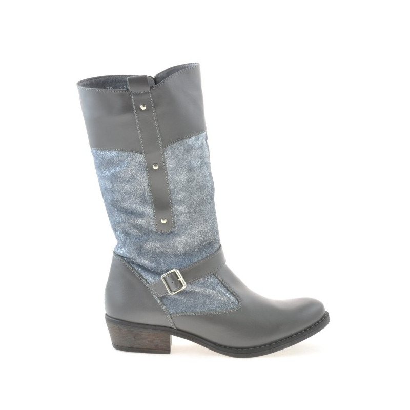 Botas de mujer 225 gris combinado