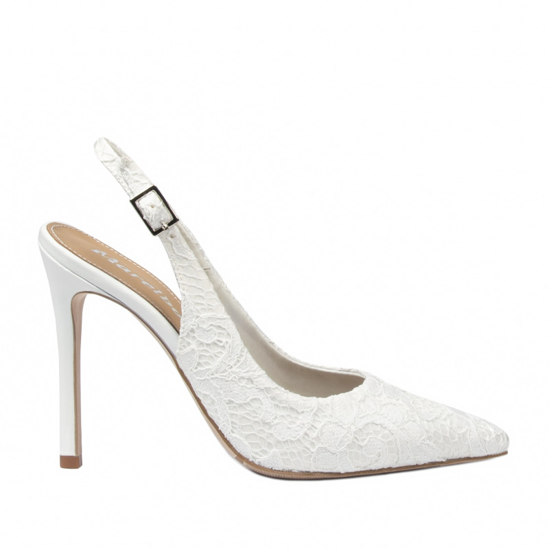 Sandalias de mujer 1352 satén blanco