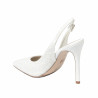 Sandalias de mujer 1352 satén blanco