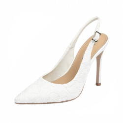 Sandalias de mujer 1352 satén blanco