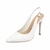 Sandalias de mujer 1352 satén blanco