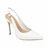 Sandalias de mujer 1352 satén blanco
