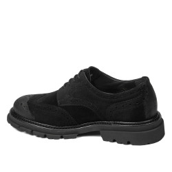 Zapatos casuales para hombre 989 en negro de terciopelo