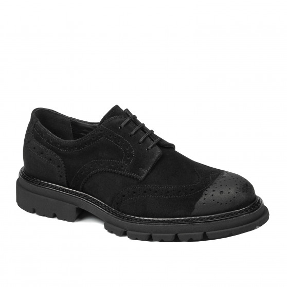 Zapatos casuales para hombre 989 en negro de terciopelo