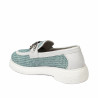 Zapatos casuales mujer 6092 rafia azul combinado