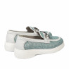 Zapatos casuales mujer 6092 rafia azul combinado
