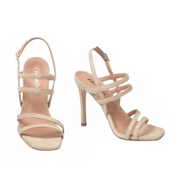 Sandalias mujer 1345 beige ante