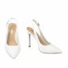 Sandalias de mujer 1352 satén blanco