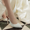 Sandalias de mujer 1352 satén blanco lifestyle