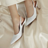 Sandalias de mujer 1352 satén blanco lifestyle