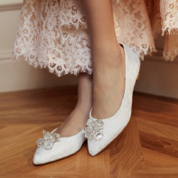 Bailarinas de mujer 1354 satén blanco lifestyle