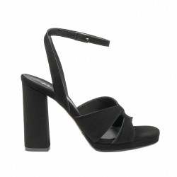 Sandalias mujer 1347 negro terciopelo