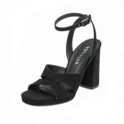 Sandalias mujer 1347 negro terciopelo