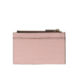 Tarjetero 209g croco rosa empolvado