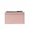 Tarjetero 209g croco rosa empolvado