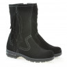 Botas para niños 3208 negro de terciopelo