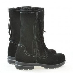 Botas para niños 3208 negro de terciopelo