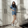 Zapatillas deportivas mujer 6088 blanco+beige lifestyle
