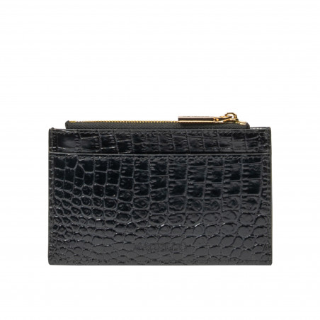 Tarjetero 209g croco charol negro
